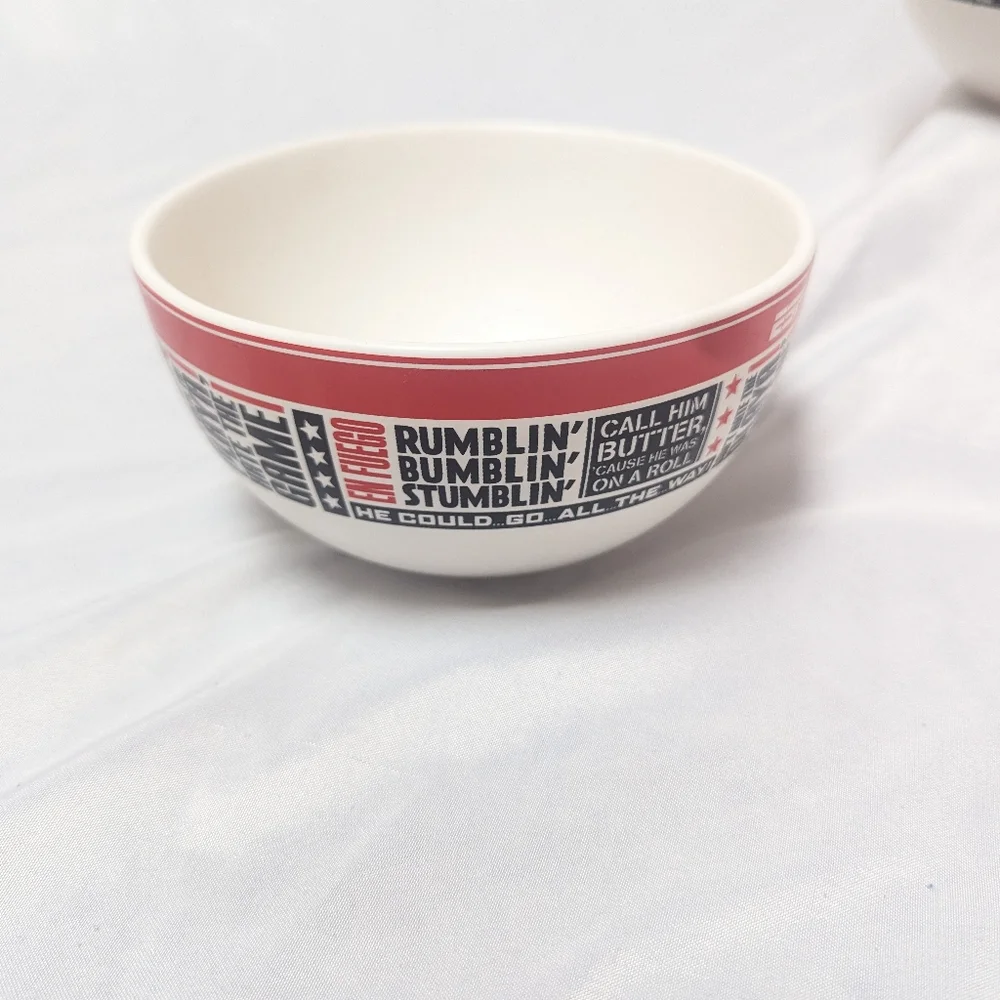 2 Espn Halmark Chris Berman Quote Ceramic Dip Bowls 5